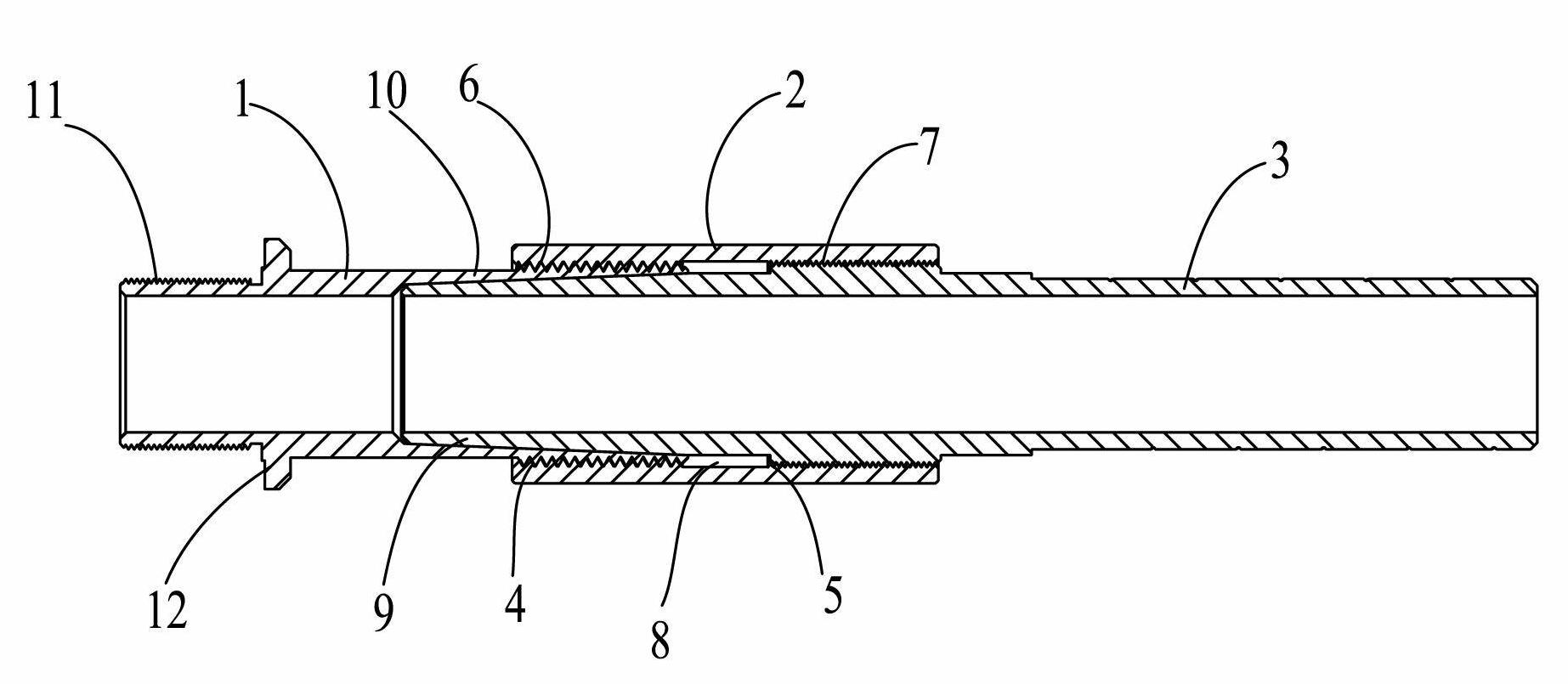 Differential connection structure of laser guiding arm