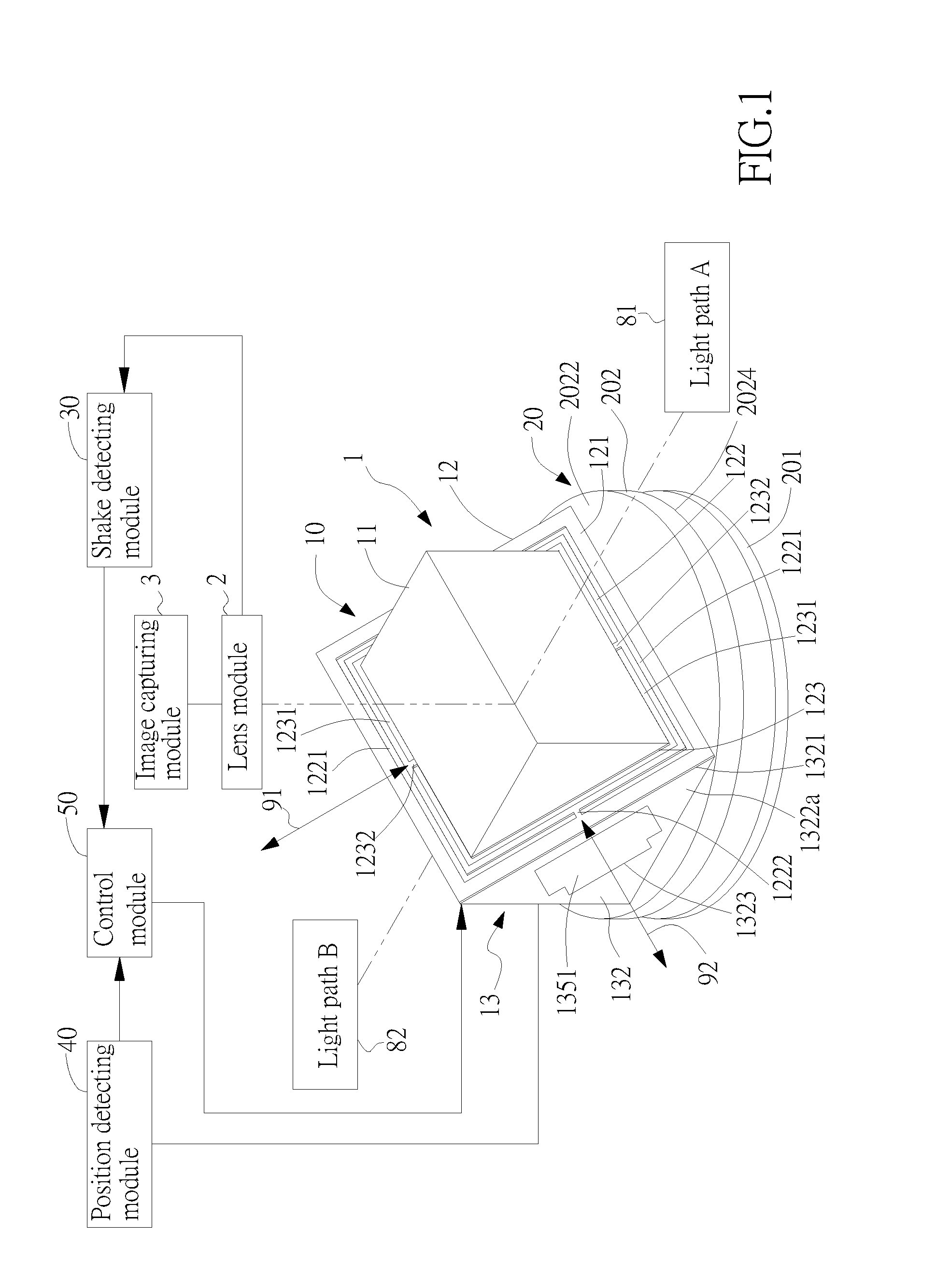 Optical Anti-Shake Apparatus with Switchable Light Path