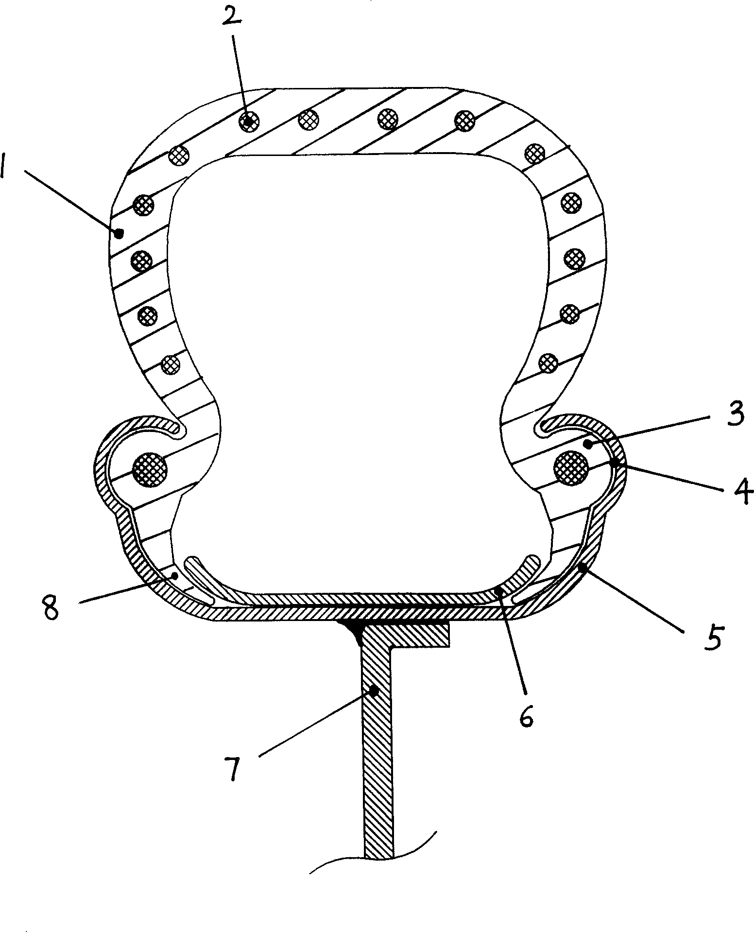 Bicycle wheel without inner tyre