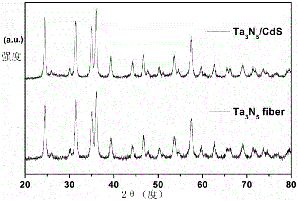 a ta  <sub>3</sub> no  <sub>5</sub> /cds heterojunction fiber photocatalyst and preparation method thereof
