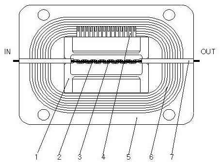 Strip line resonator structure and magnetic tuning wave trap composed of resonator structure
