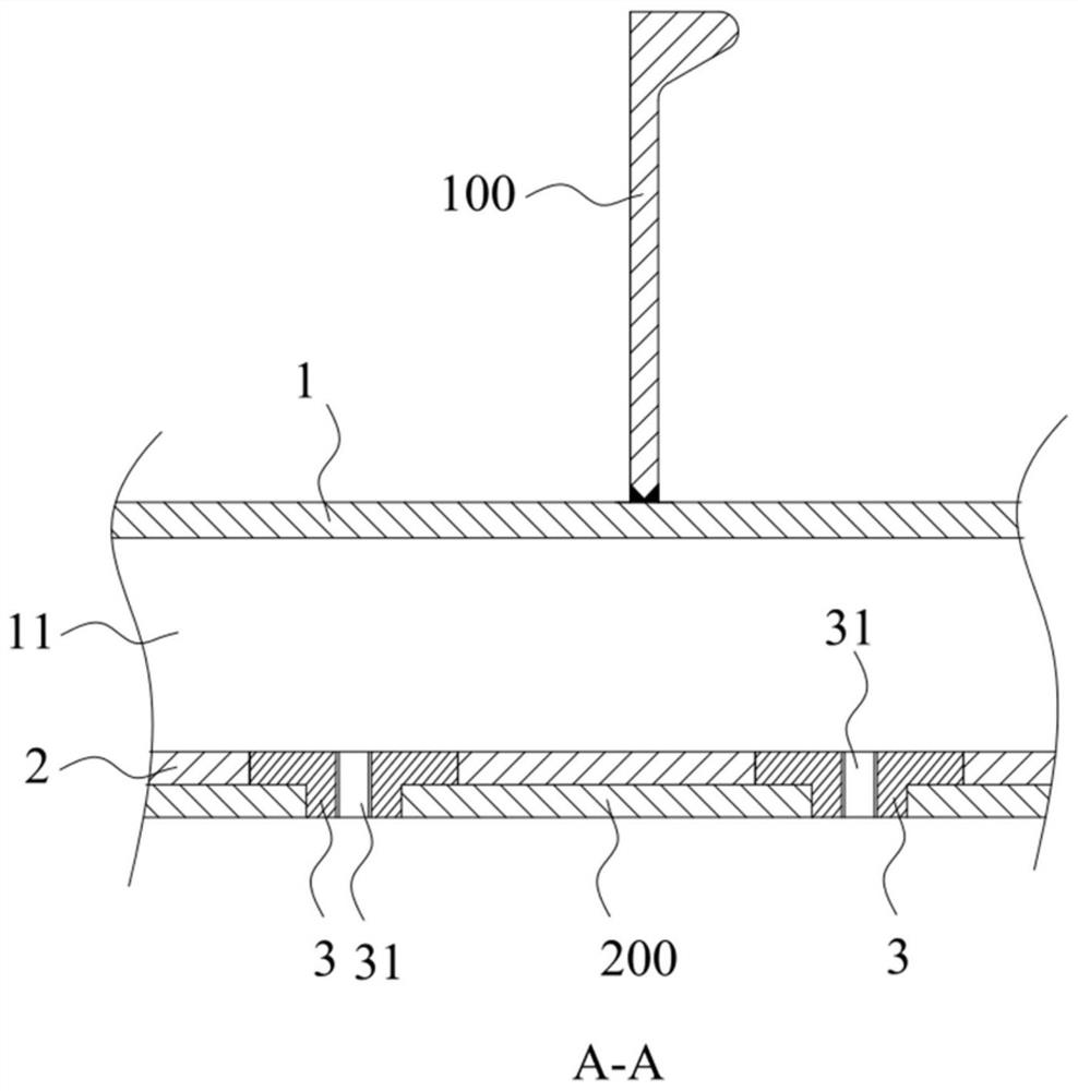 Corrosion-resistant pressure stabilizing cavity structure suitable for air layer drag reduction ship