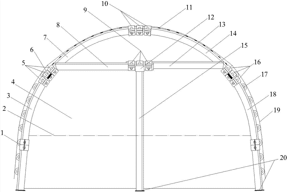 Supporting method for crushed surrounding rock mining roadway in three-soft coal seam goaf