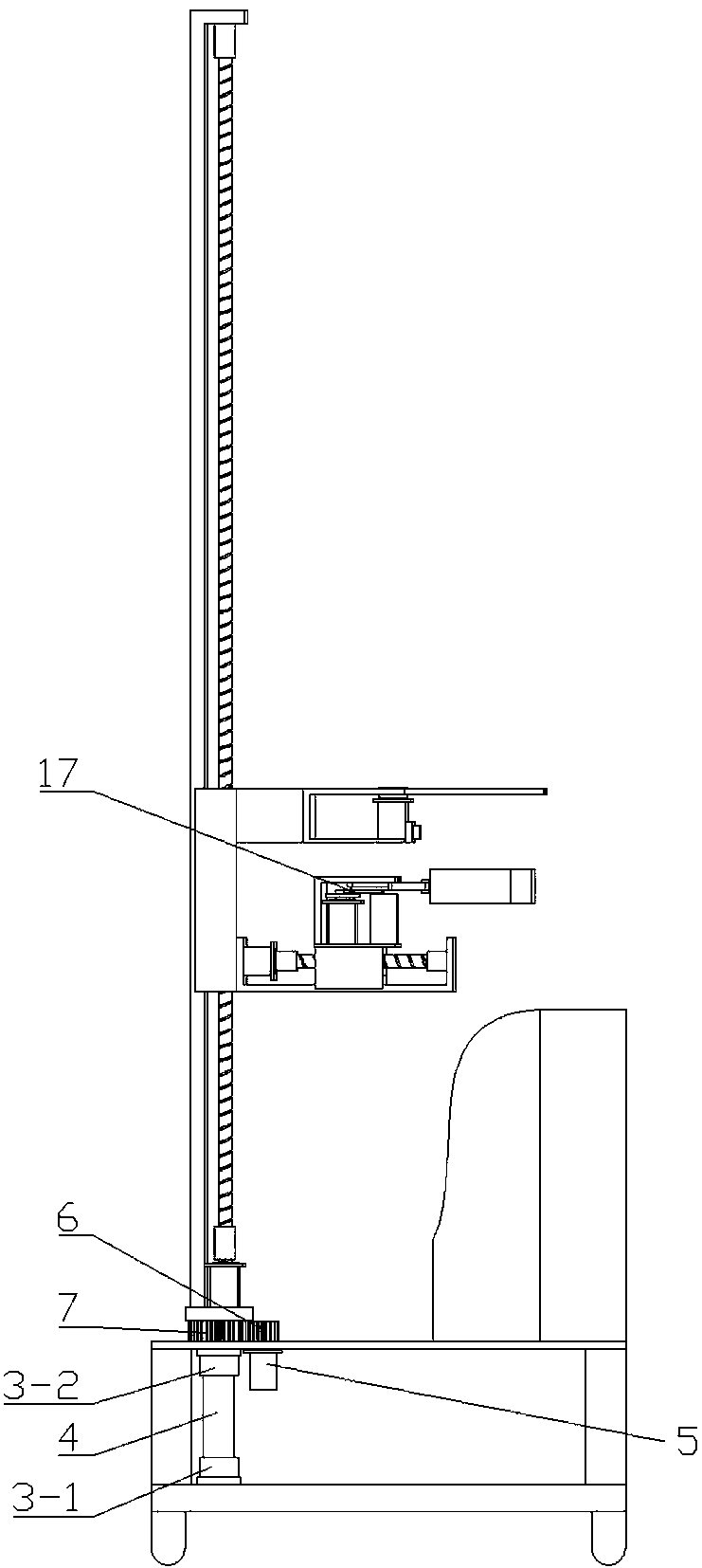 Four-claw type automatic book taking device for library