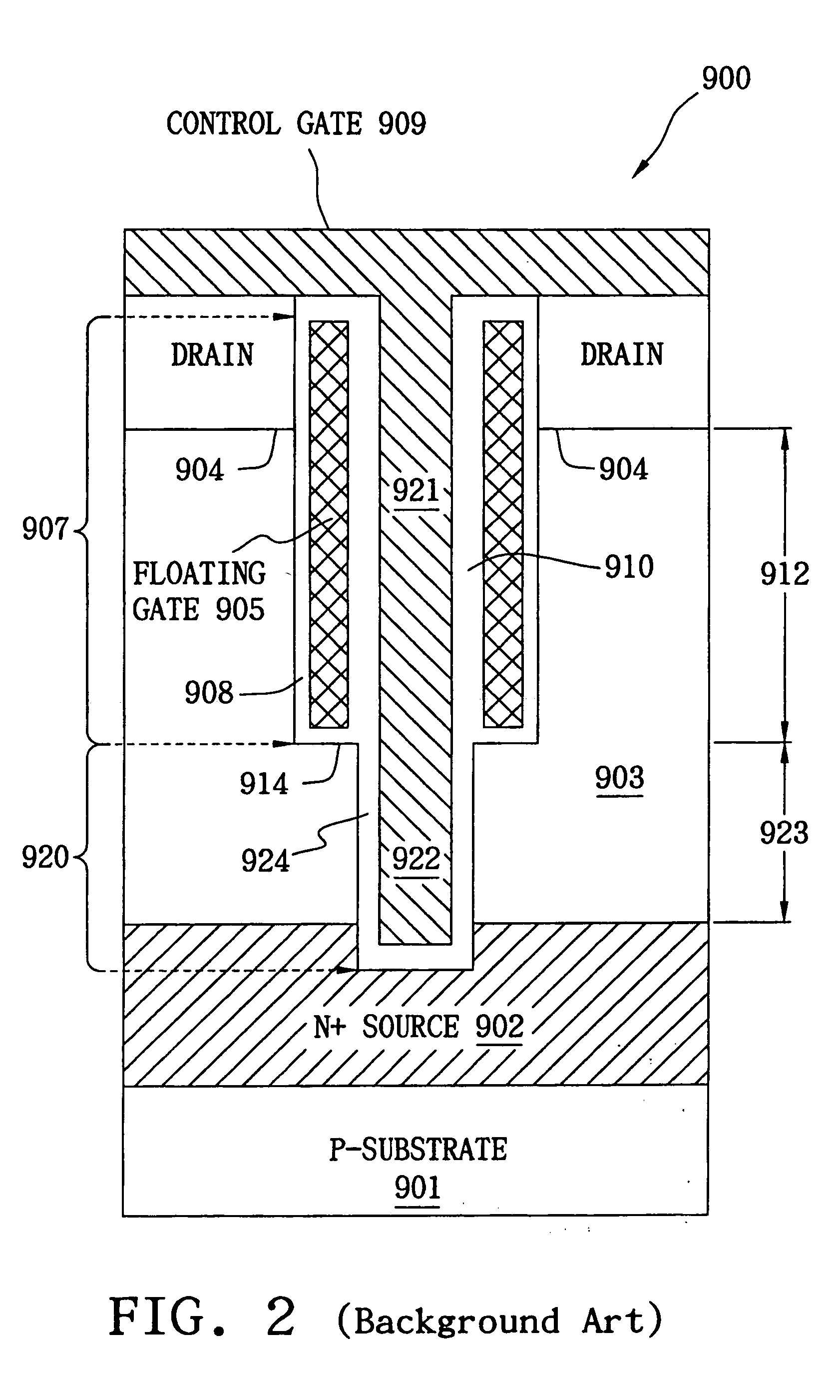 Vertical split gate memory cell and manufacturing method thereof