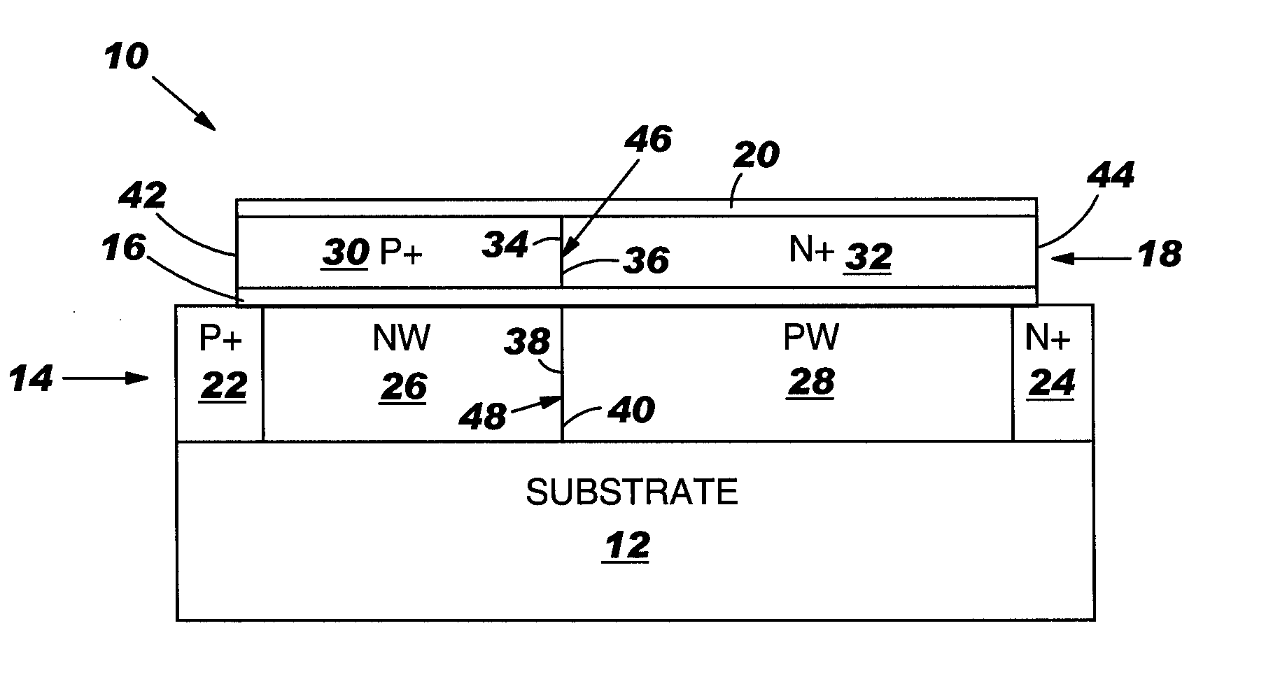 Silicon-on-insulator latch-up pulse-radiation detector