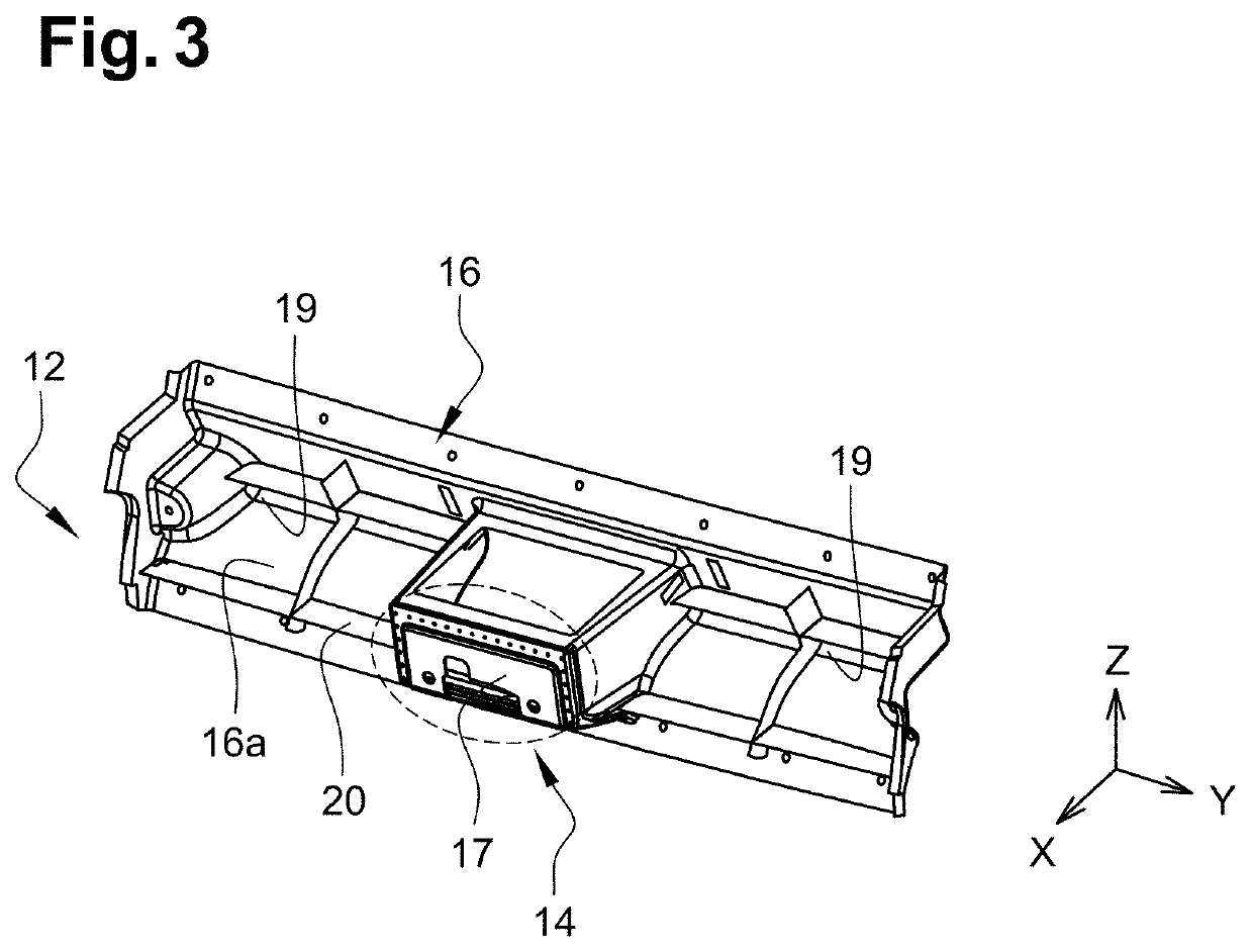 Interfacing element for a lock zone of a motor vehicle door