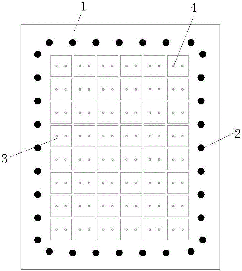 Fiber-reinforced composite material grid reinforcement forming mold and forming method