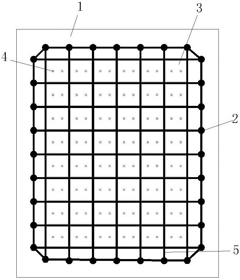 Fiber-reinforced composite material grid reinforcement forming mold and forming method