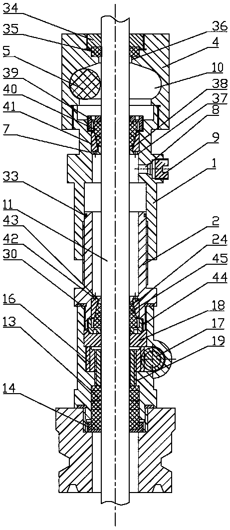 High-efficiency and environmental protection oil well wellhead sealing device