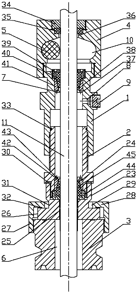 High-efficiency and environmental protection oil well wellhead sealing device