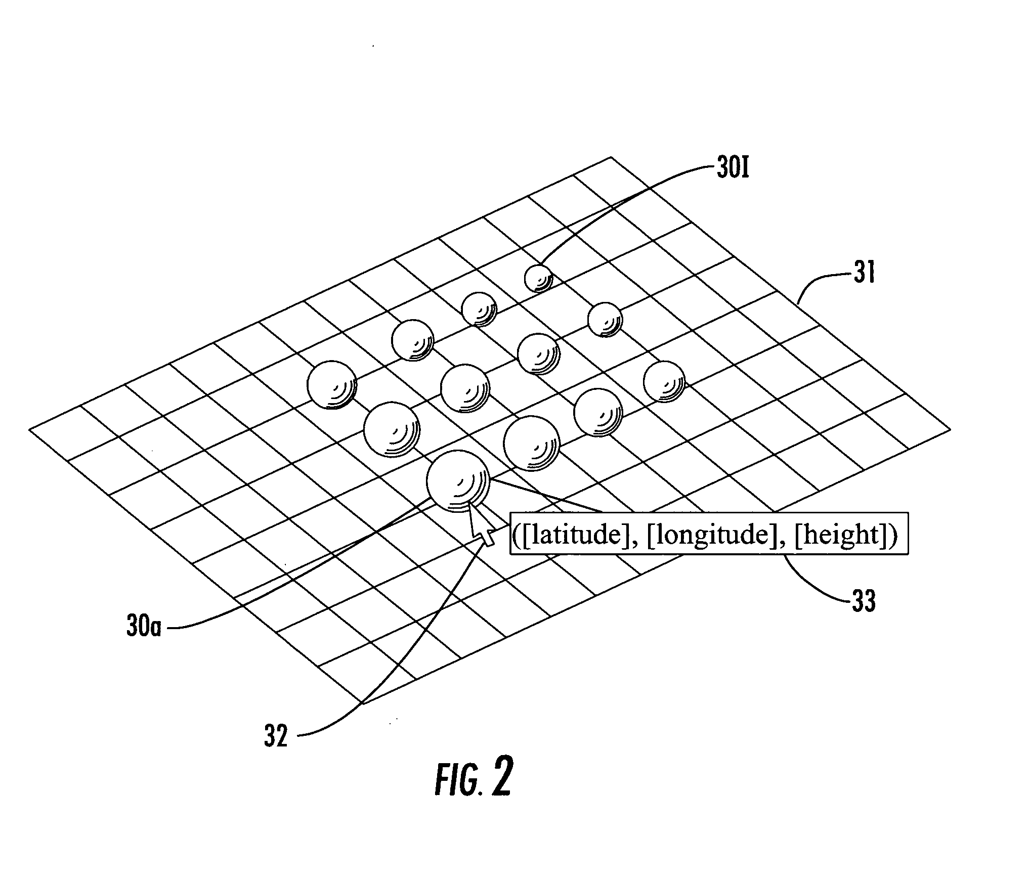 Geographic information system (GIS) for displaying 3D geospatial images with reference markers and related methods