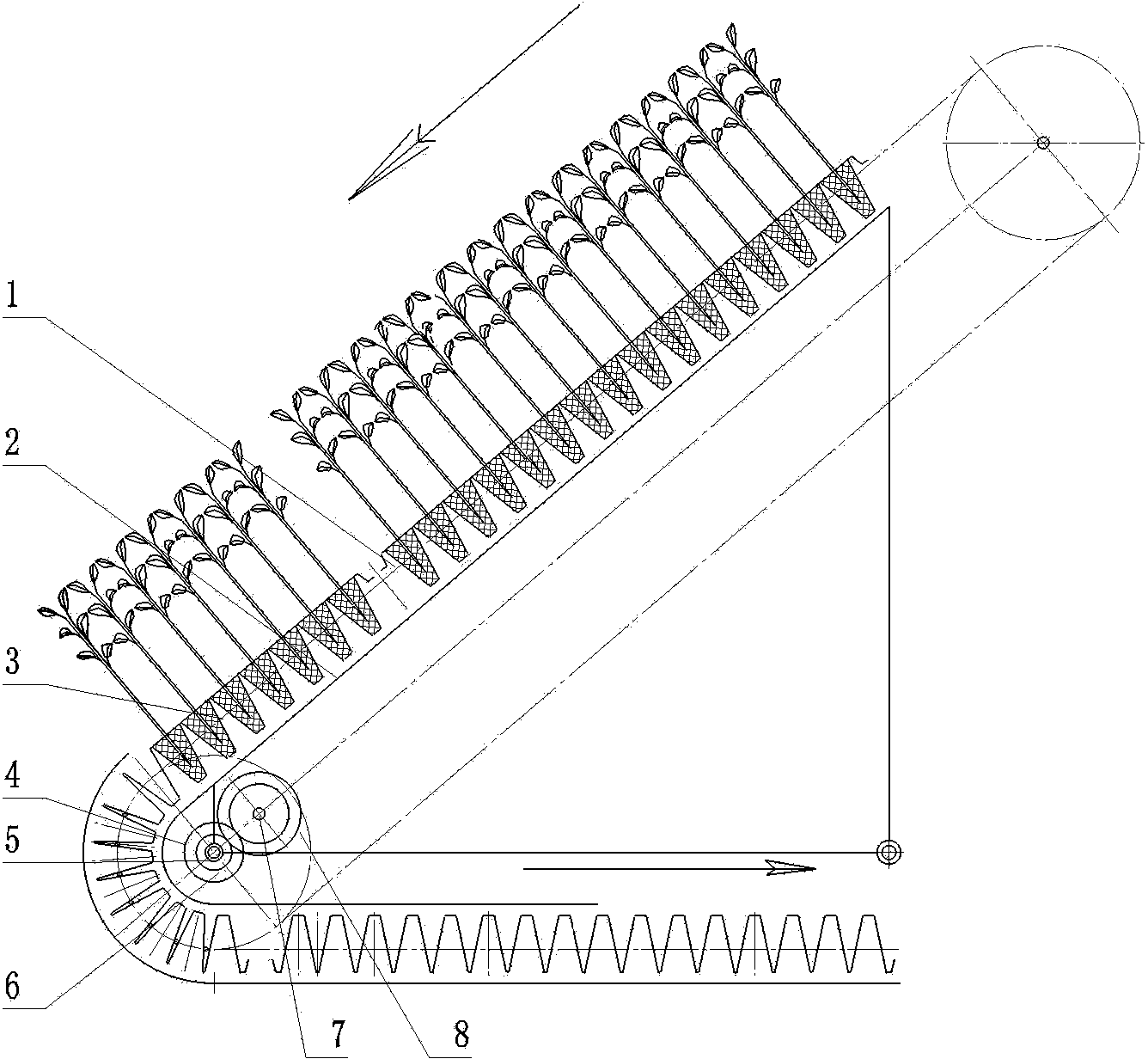 Automatic feeding mechanism used for bidirectional screw shaft slide block type seedling feeding of farmland planting machine