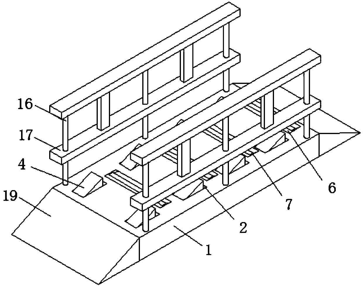 Vehicle antiskid limiting device for ferry transportation