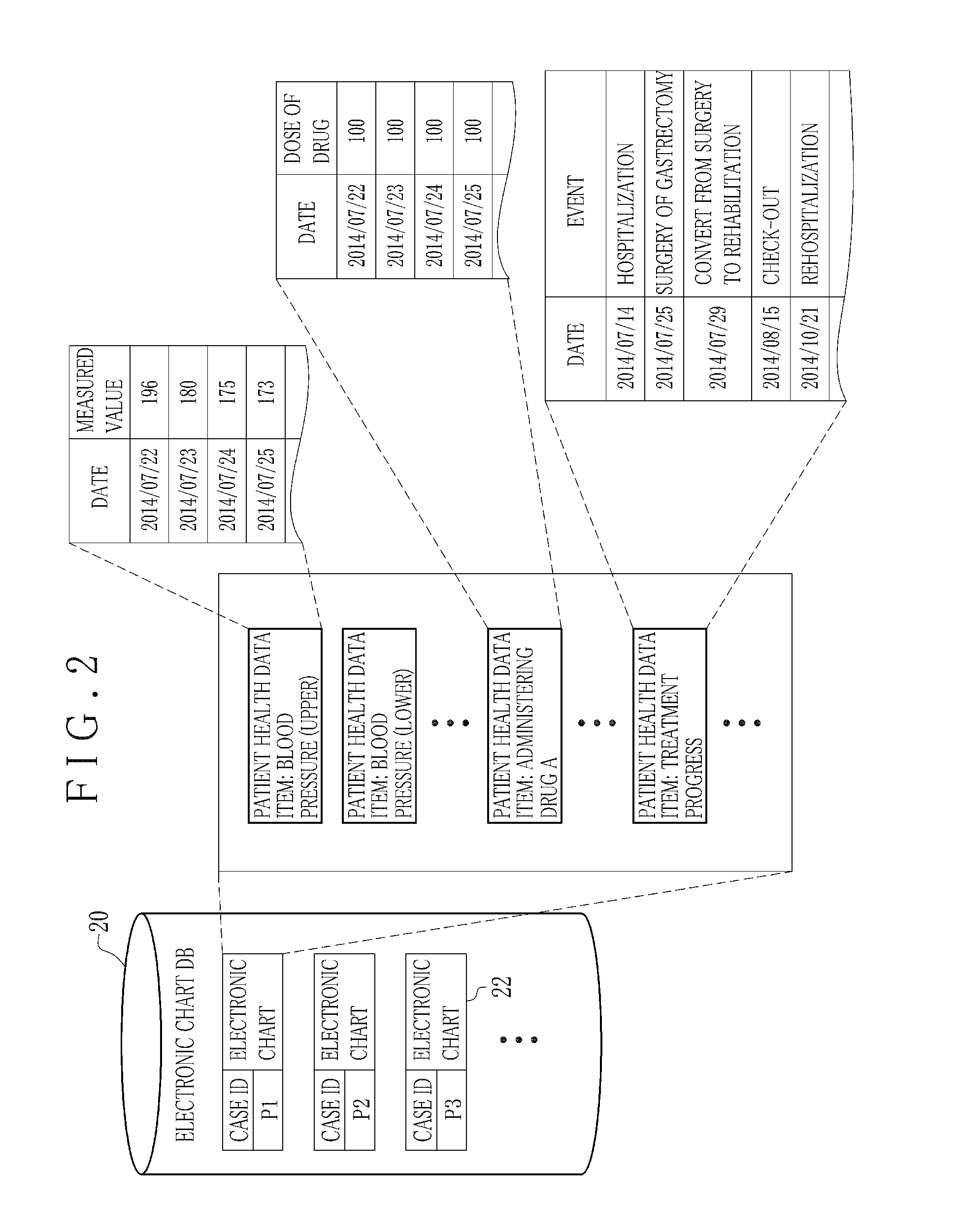 Information collection apparatus and system for diagnosis support program, and operating method