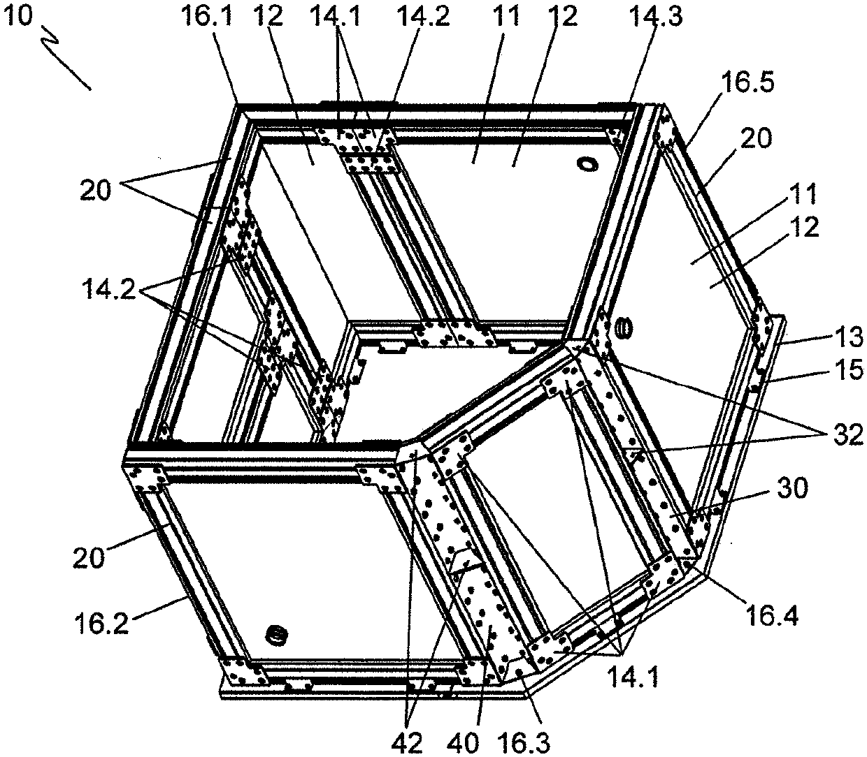 Frame profiled element, wall element, and framework for a clean gas chamber