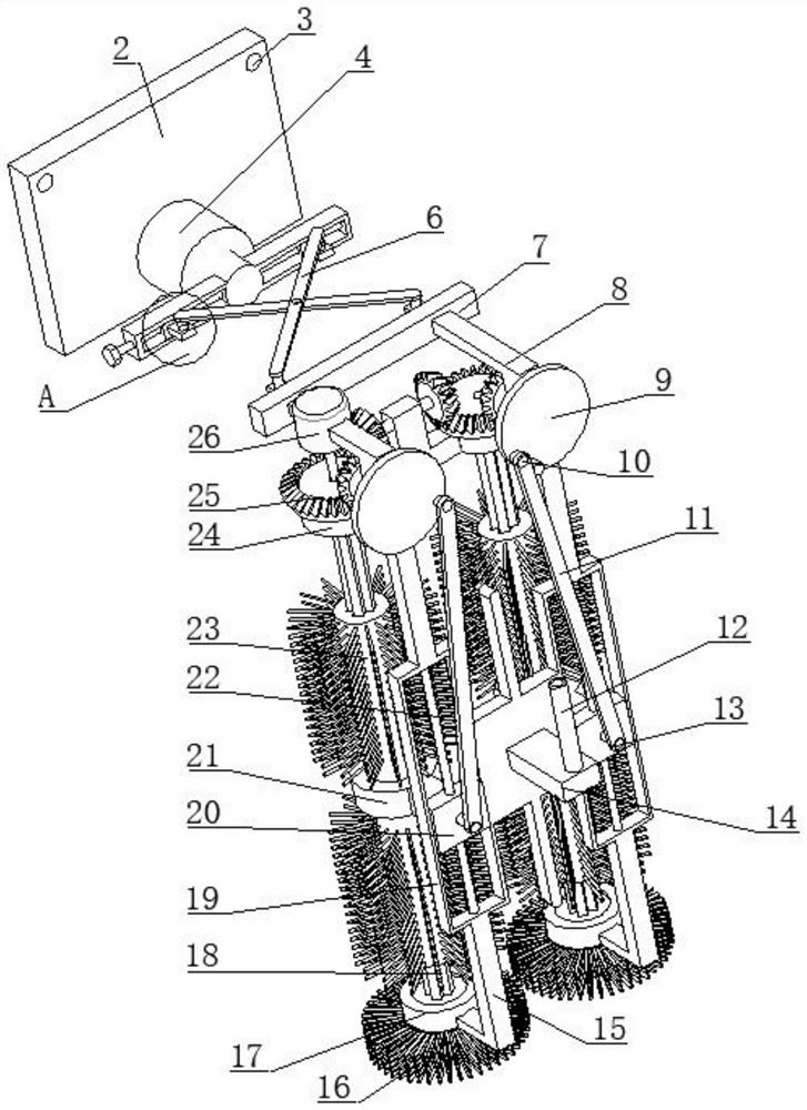 Swimming pool side wall cleaning device