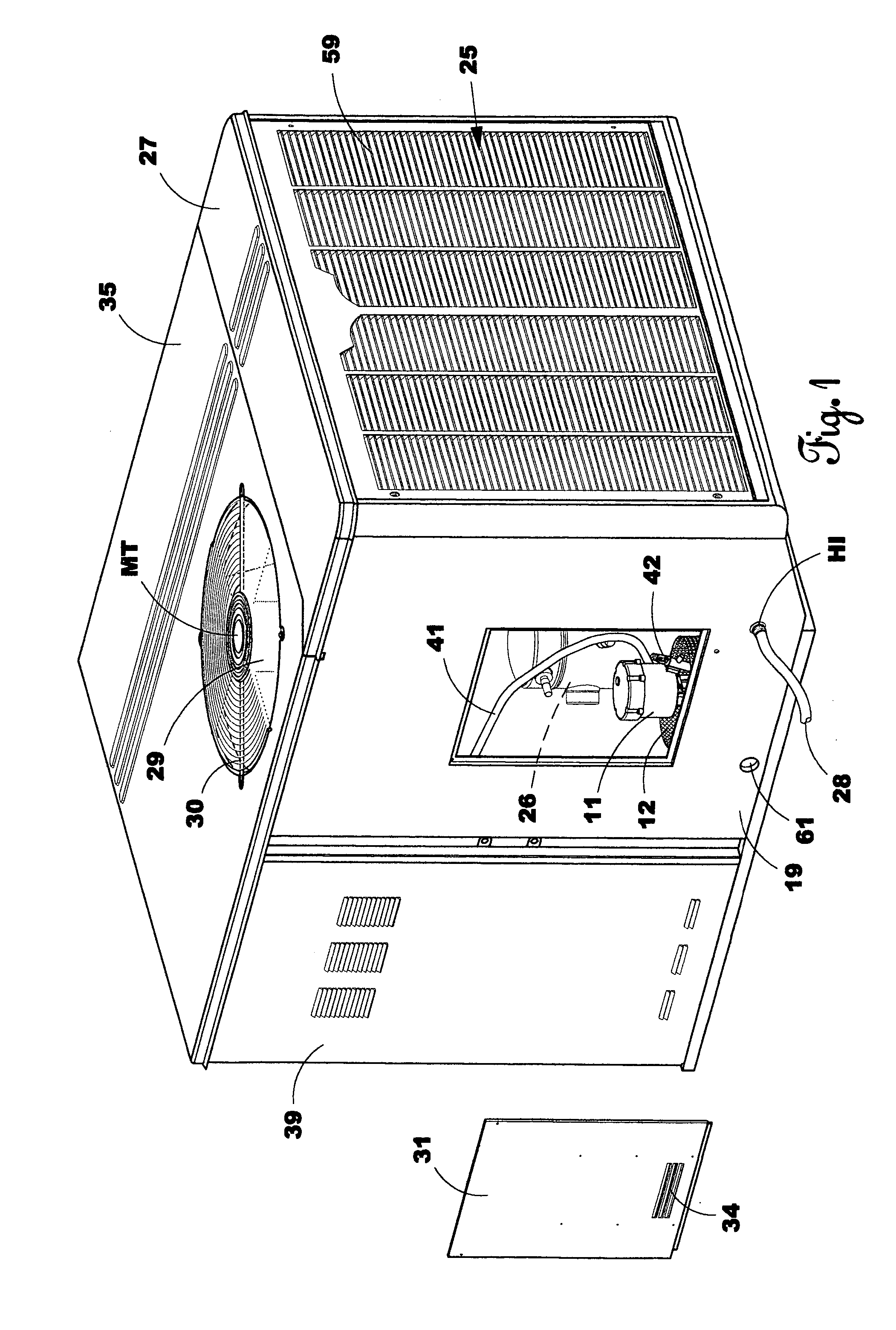 Heat exchanger apparatus and method for evaporative cooling refrigeration unit