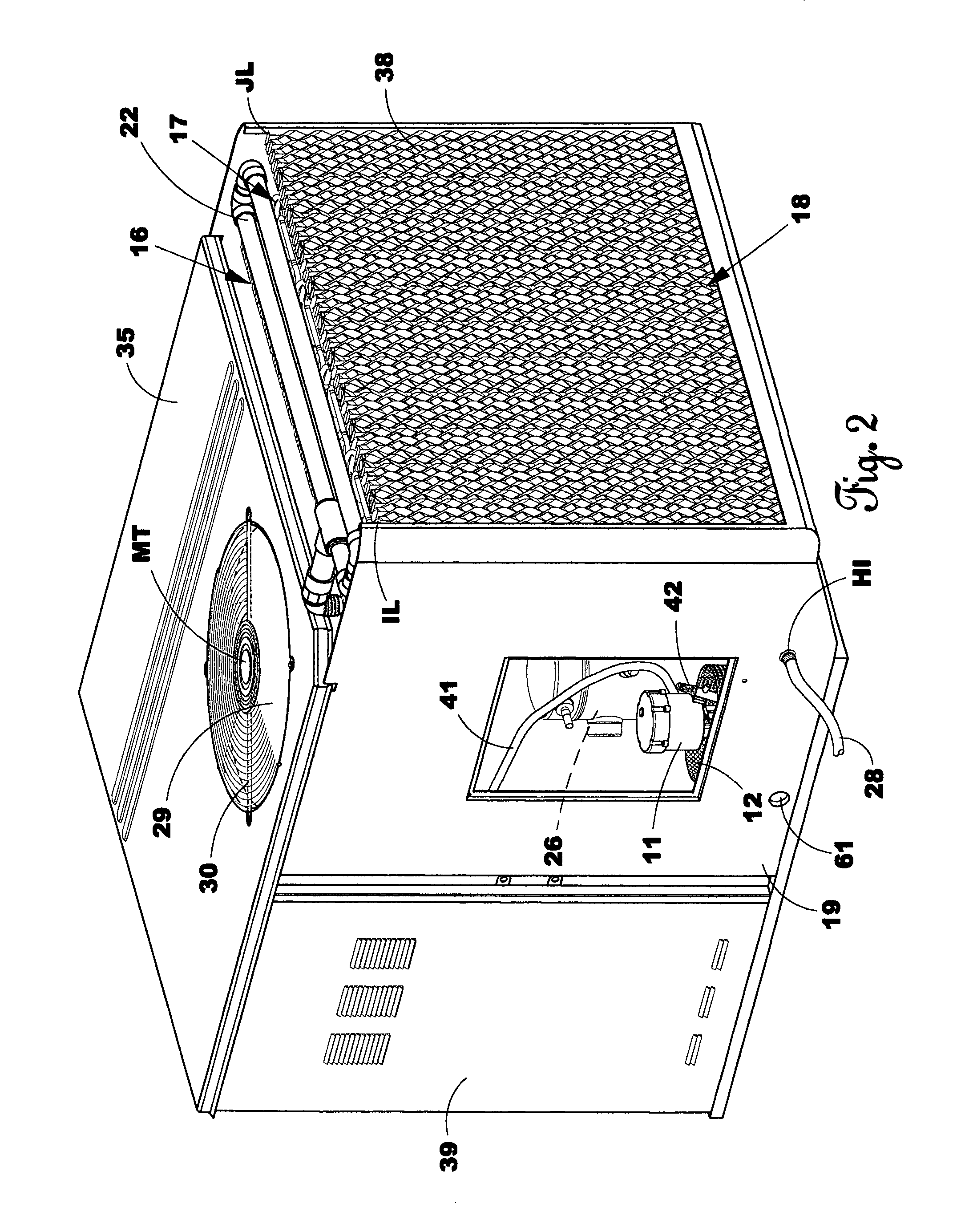 Heat exchanger apparatus and method for evaporative cooling refrigeration unit