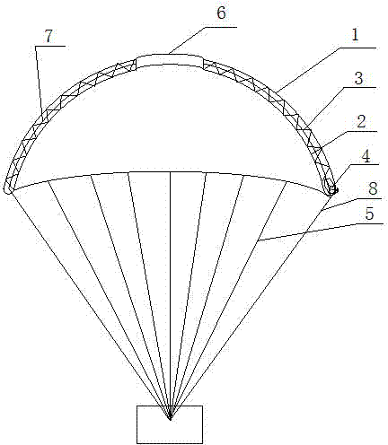 Active opening type parachute