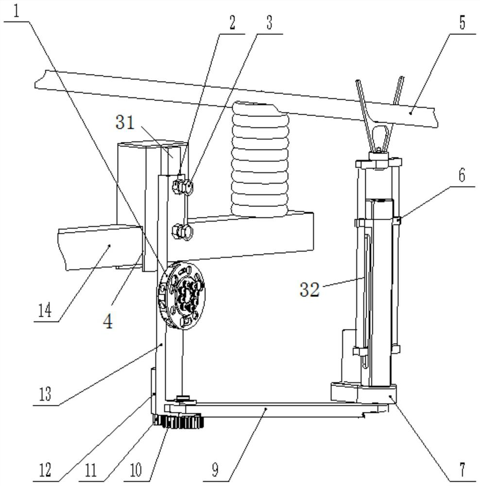 Distribution network hot-line work wire lifting device