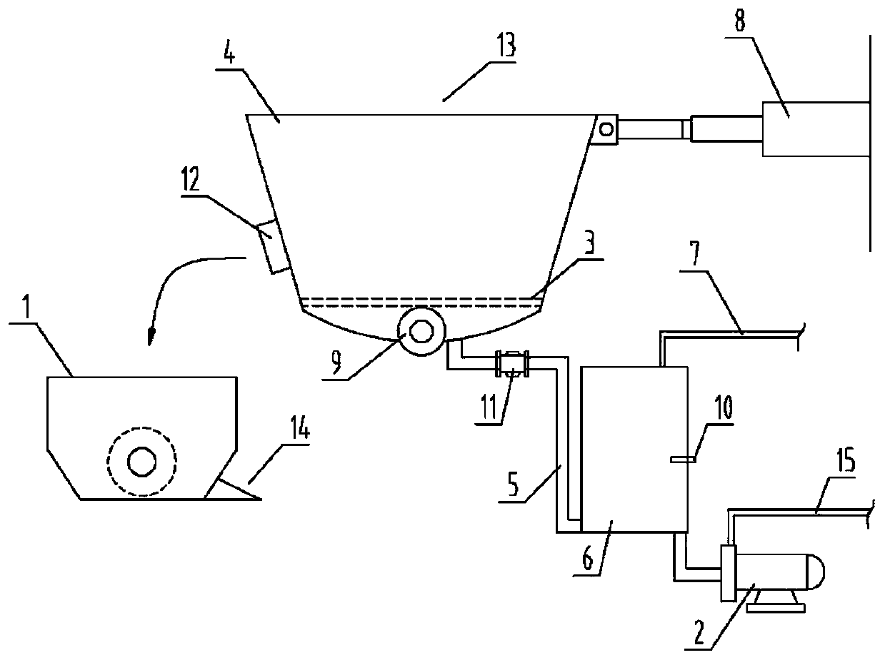 Filtering and washing device for KNO3