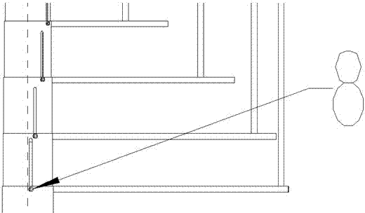 Rotating telescopic stair with handrail