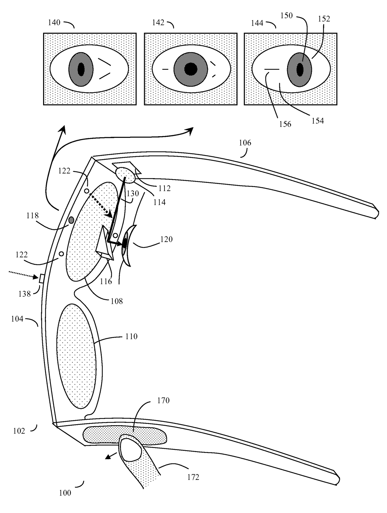 Eye-wearable device user interface and method
