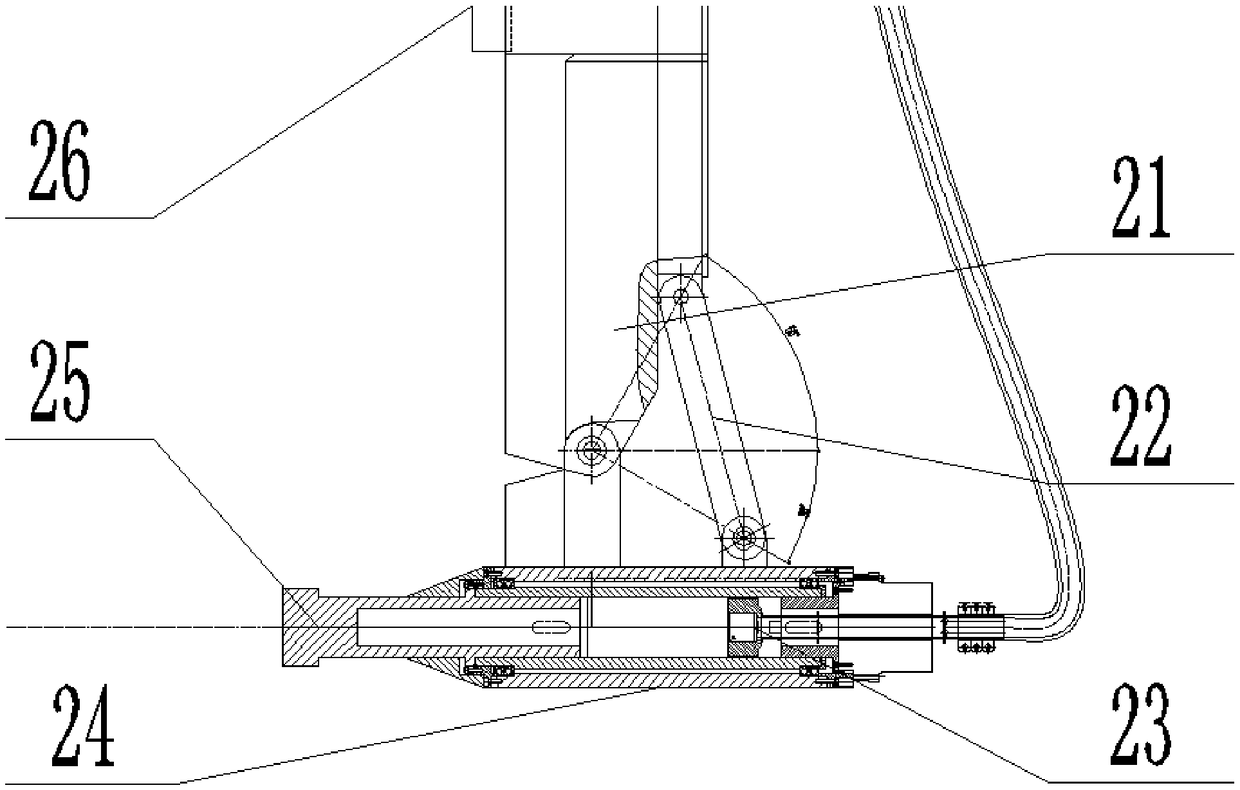 90-degree angle of attack coupling 360-degree rolling device for a sub-span super wind tunnel