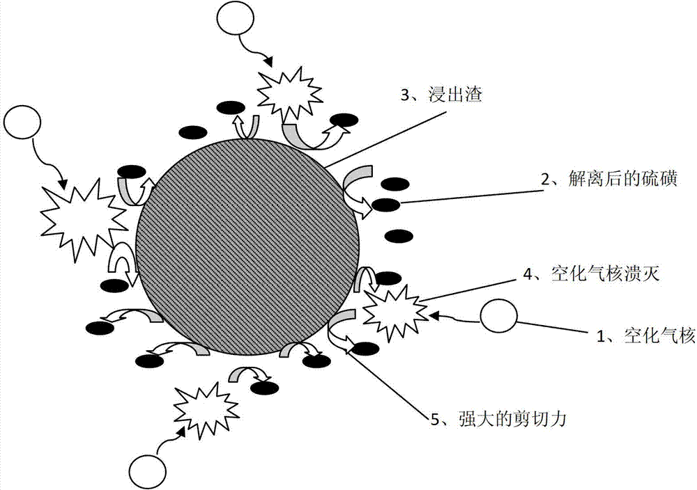 Sulfur concentrate recovery process in pre-cavitation and sulfur flotation of zinc oxidative pressure leaching residue