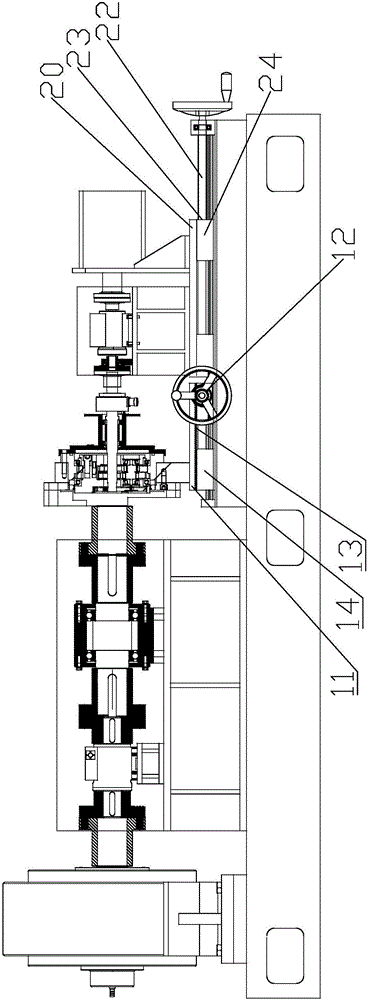 Robot joint decelerator transmission performance testing device with mobile slide unit