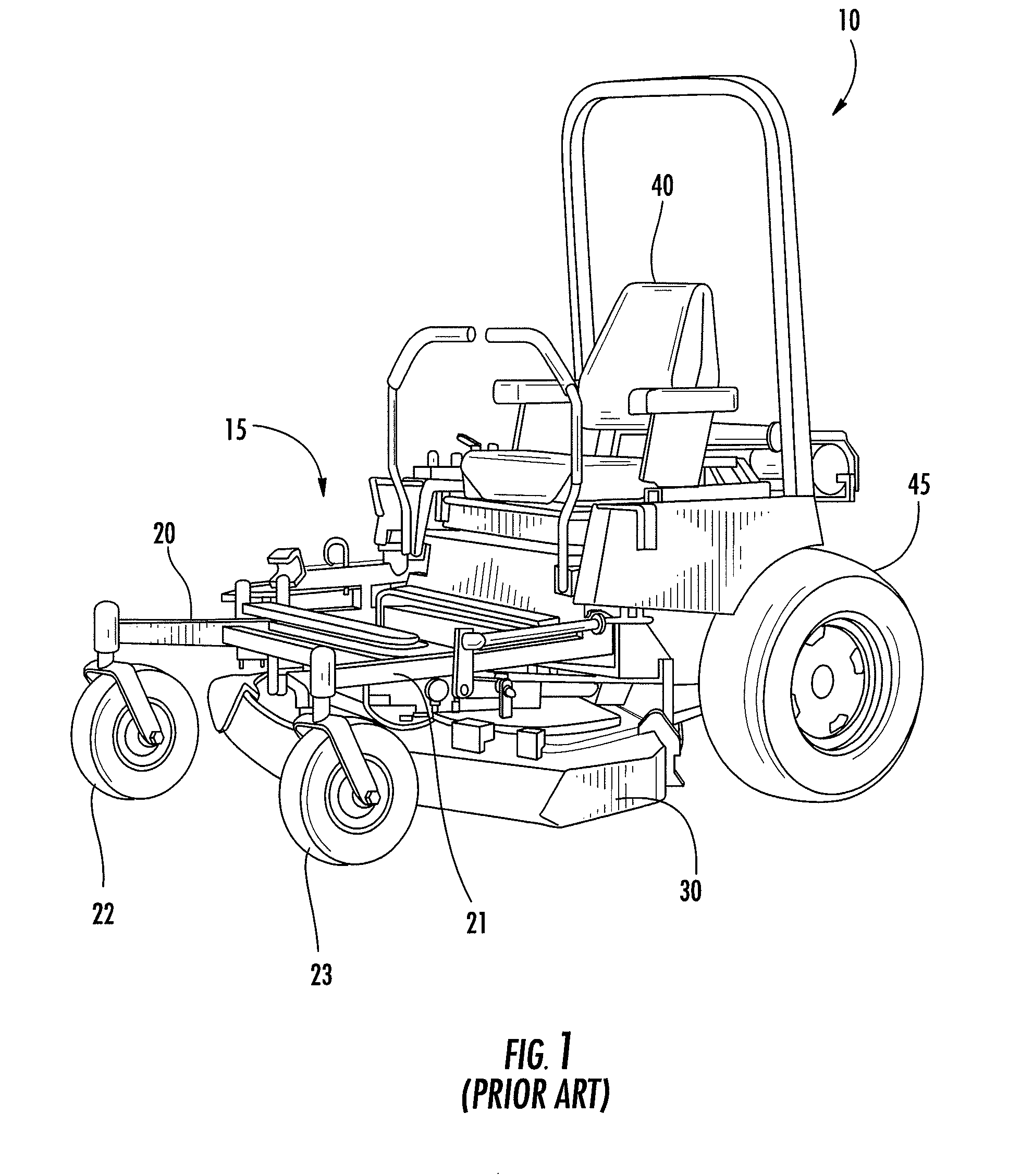 Mower payload bin and support structure