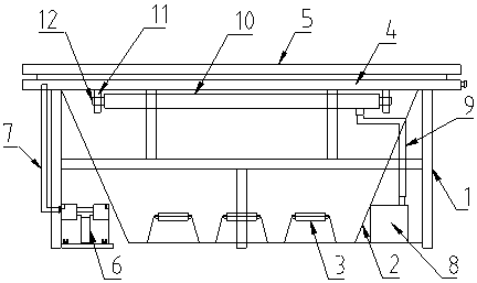 Film exposure table for glass production
