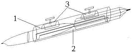 Portable surveying and mapping pen used by construction surveying and mapping personnel