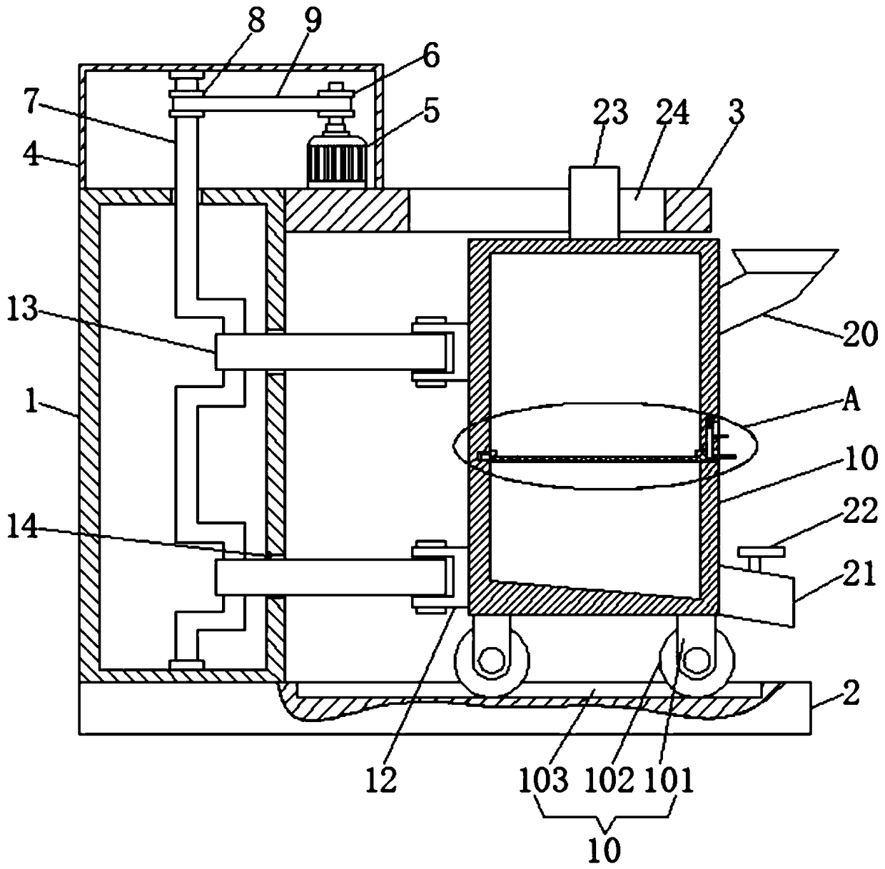 Screening device capable of automatically screening sand