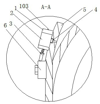 Rope head sliding warning device with pressing plate for fixing tail end of steel wire rope