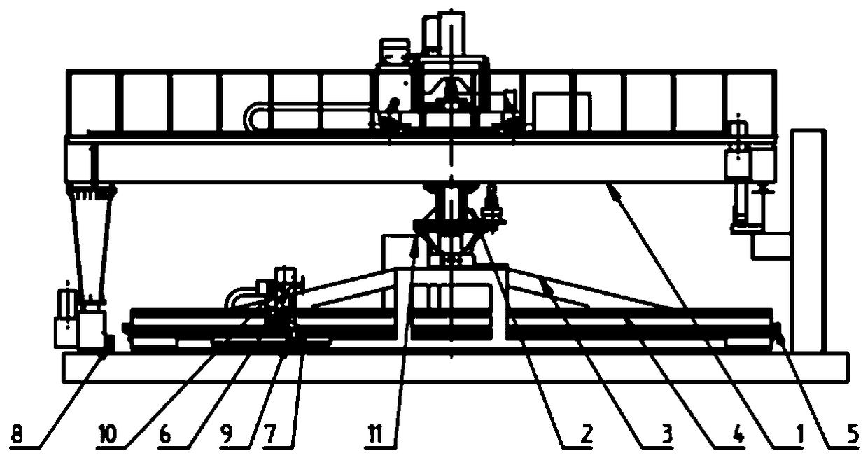 Pressure frame used for thin plate splicing submerged arc welding machine