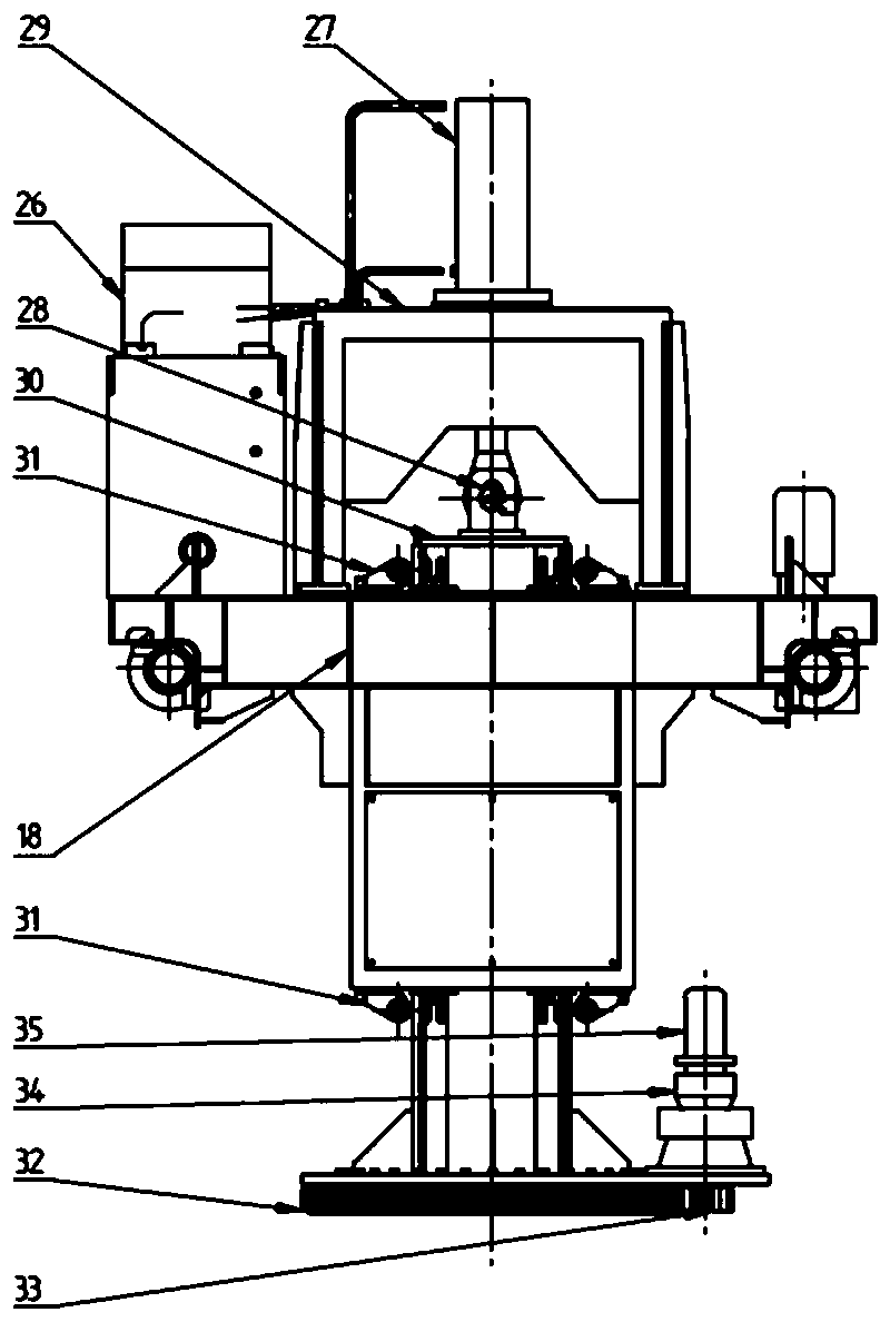 Pressure frame used for thin plate splicing submerged arc welding machine