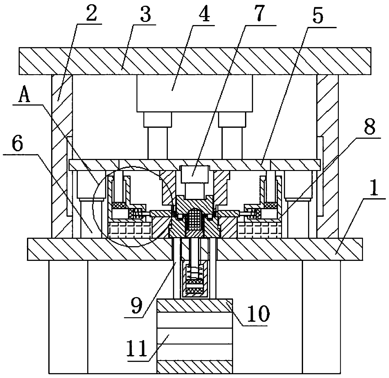 A washing machine clutch flange stamping forming equipment