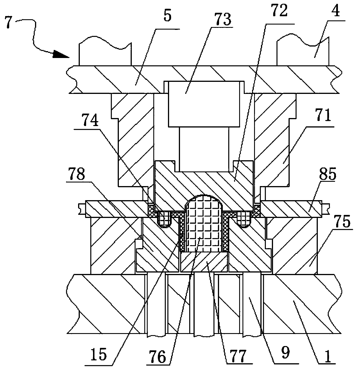 A washing machine clutch flange stamping forming equipment