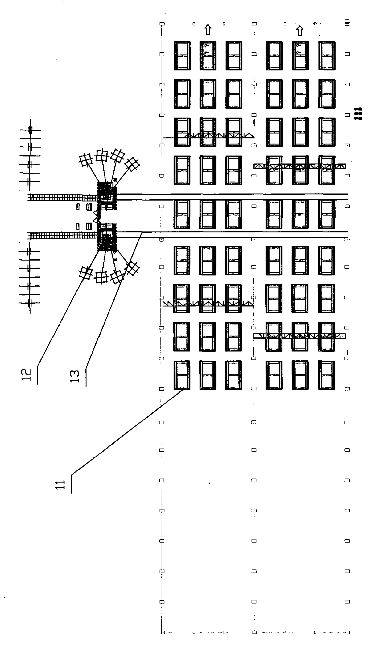 Track plate prefabrication concrete transport and distribution system