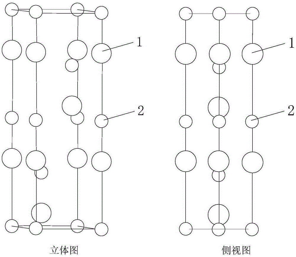 Three-dimensional atomic structure model made from 4H-SiC material and having deflection angle of 4 degrees as well as construction method and application therefor