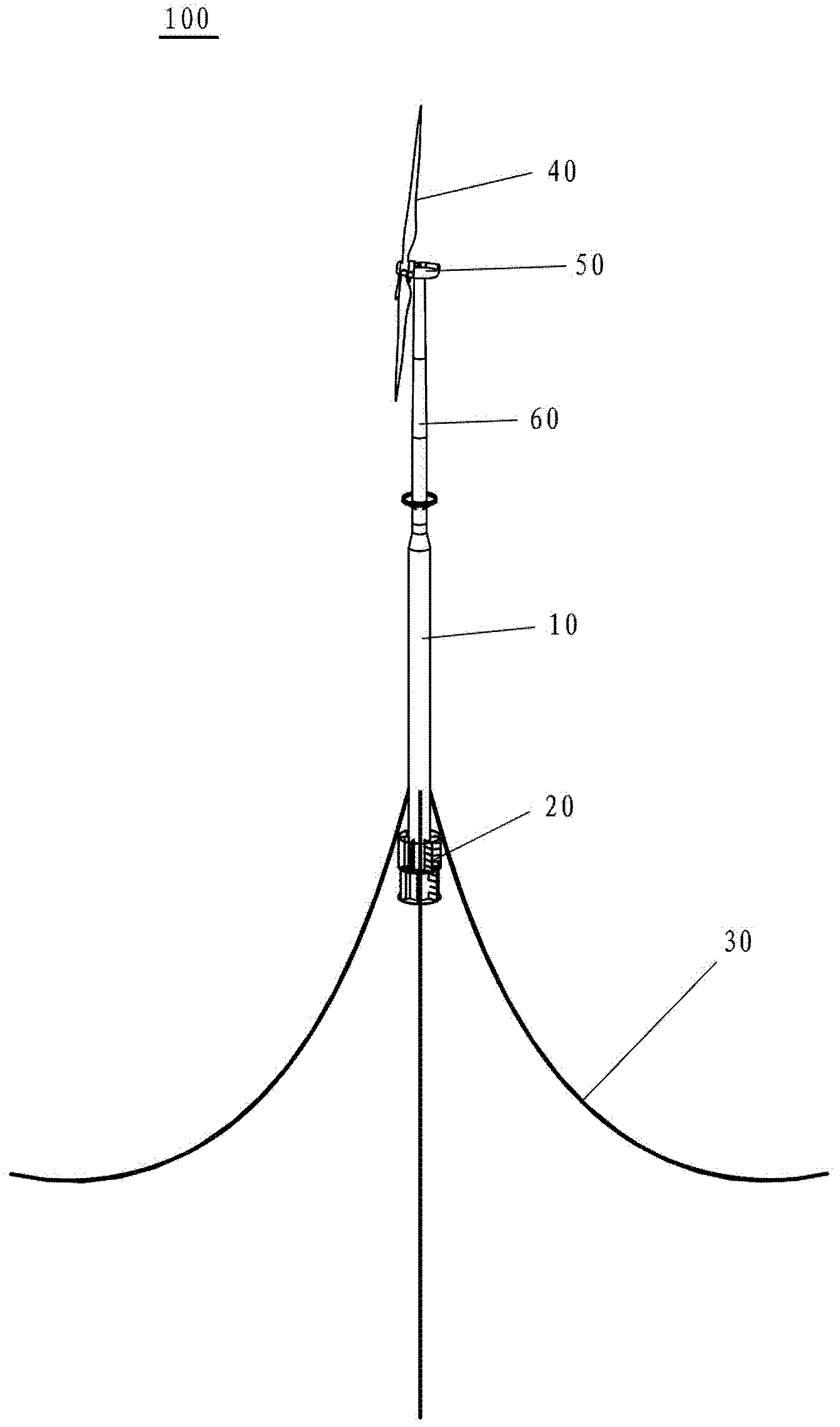 Floating offshore wind turbine movement suppression device and floating base for offshore wind turbine