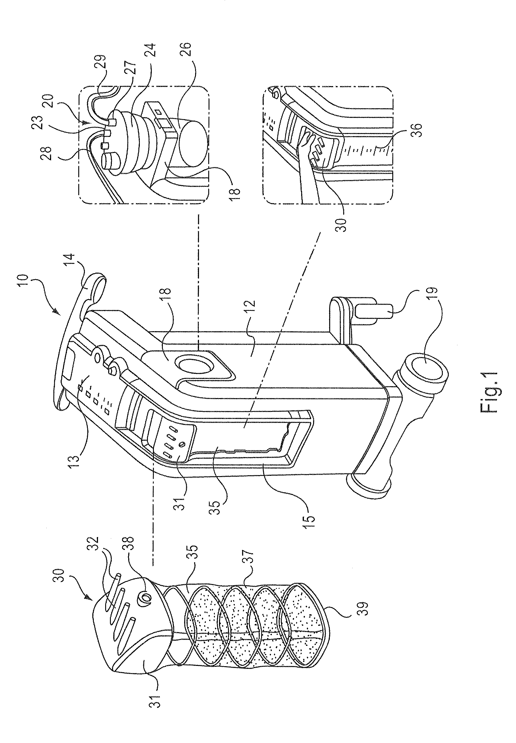 Fluid collection and disposal system having interchangeable collection and other features and methods relating thereto