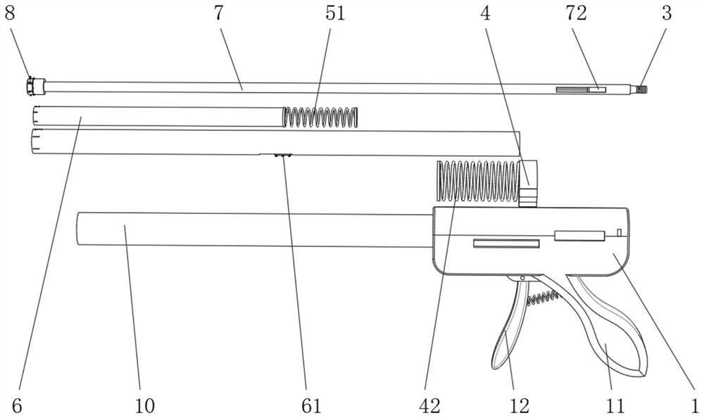 A one-time automatic hemorrhoid ligation device