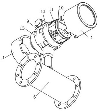 Thermal gas mass flowmeter with high range ratio