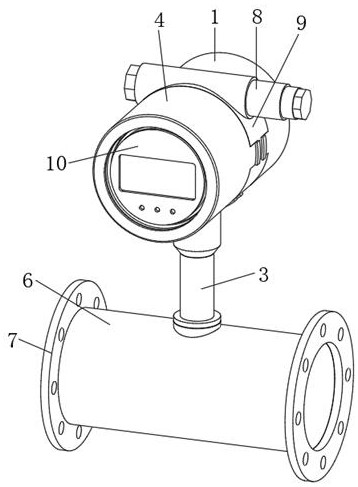 Thermal gas mass flowmeter with high range ratio