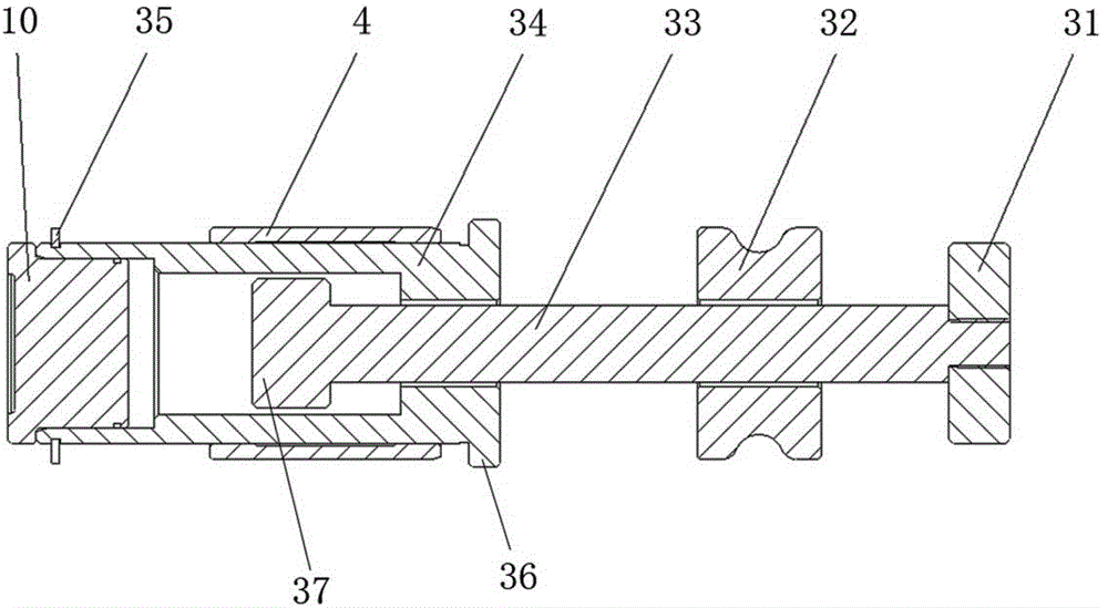 Jig for assembling main roller shafts of fork carrier of forklift