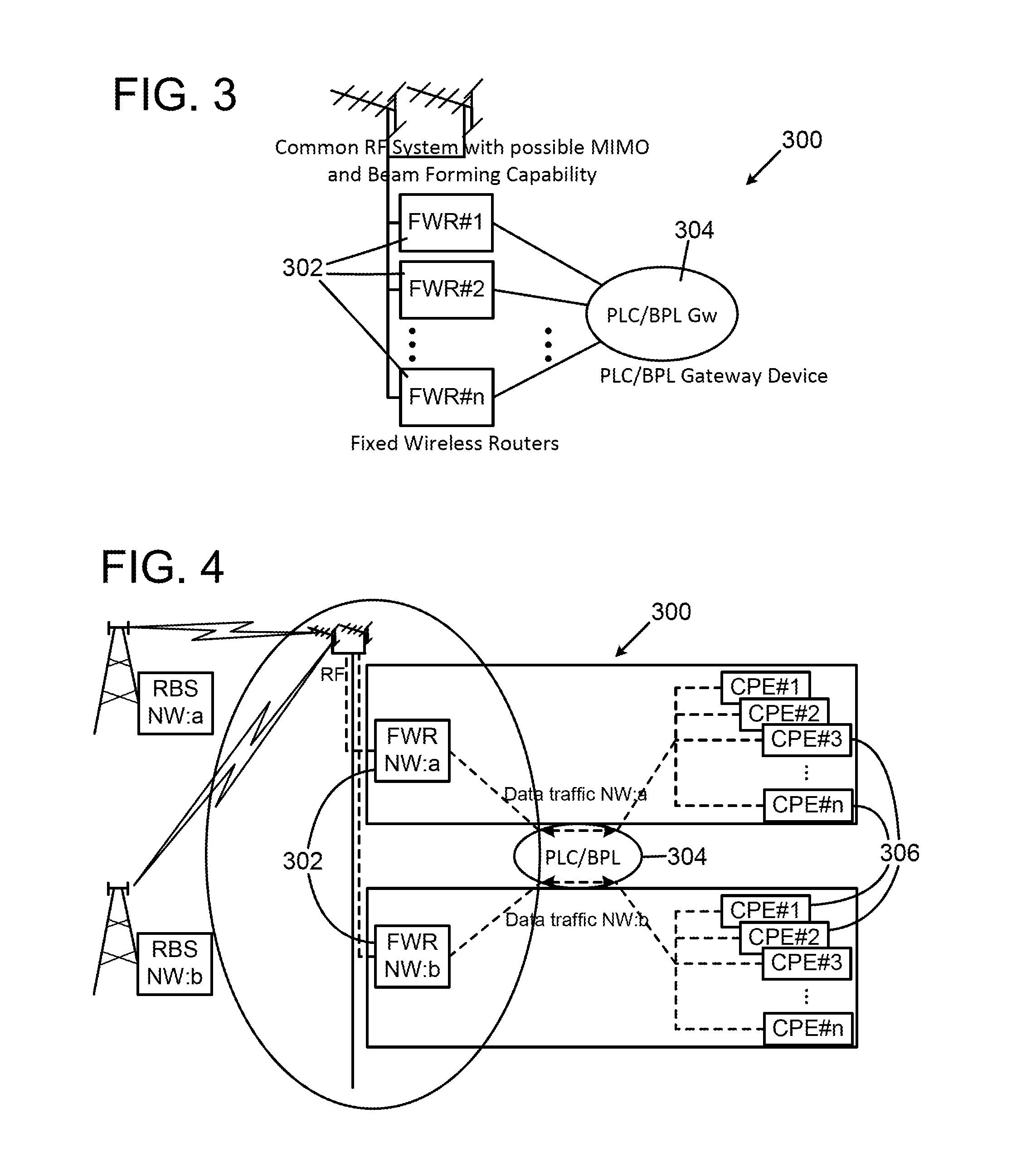 Method for using power lines for wireless communication
