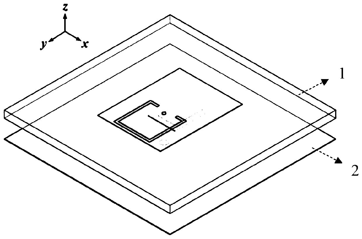Simple and compact wide-stop-band filtering patch antenna
